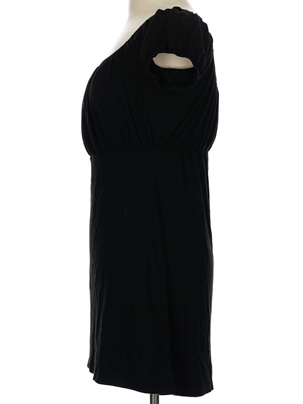Reformation Black Tencel Spandex  Sleeve Mini Dress Size Large whimsy goth basic - Picture 4 of 7
